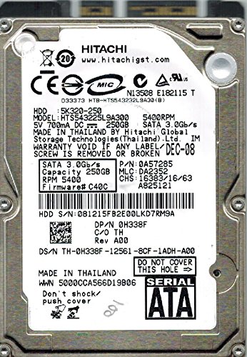 hts543225l9?a300、PN 0?a57285、MLC da2352、Hitachi 250?GB SATA 2.5ハードドライブ Amazon | Hitachi hts543225l9 a300 P/N : 0 a57285 MLC : da2352 250